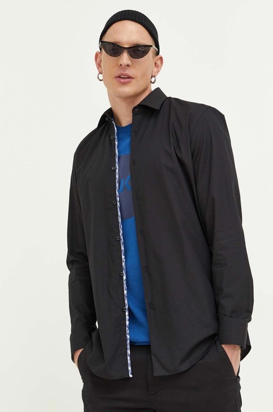 HUGO koszula bawełniana czarny 50494513