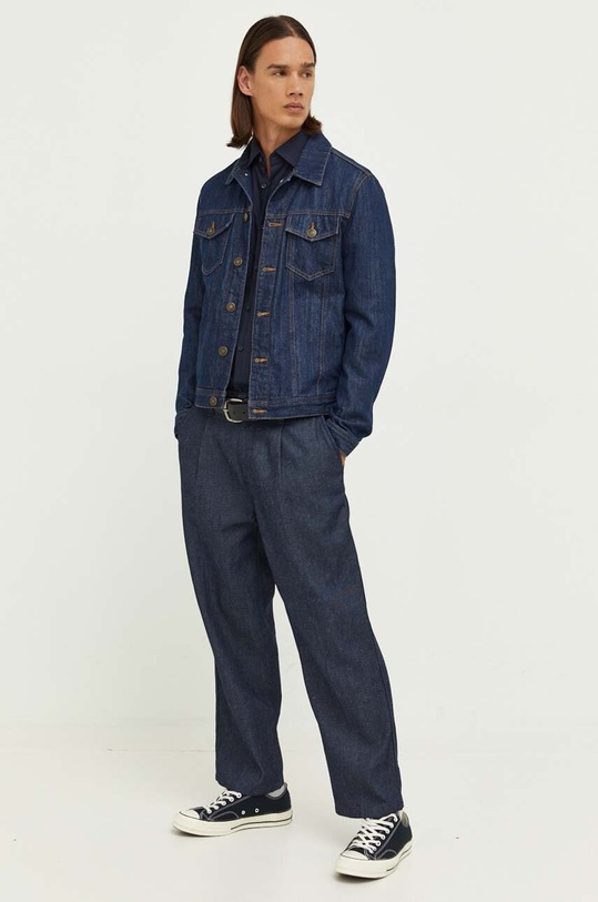 HUGO koszula bawełniana 50495092 granatowy AW23