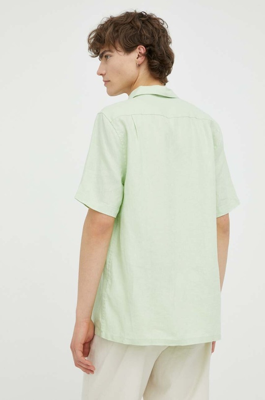 Clothing Samsoe Samsoe linen shirt Avan M22200101 green