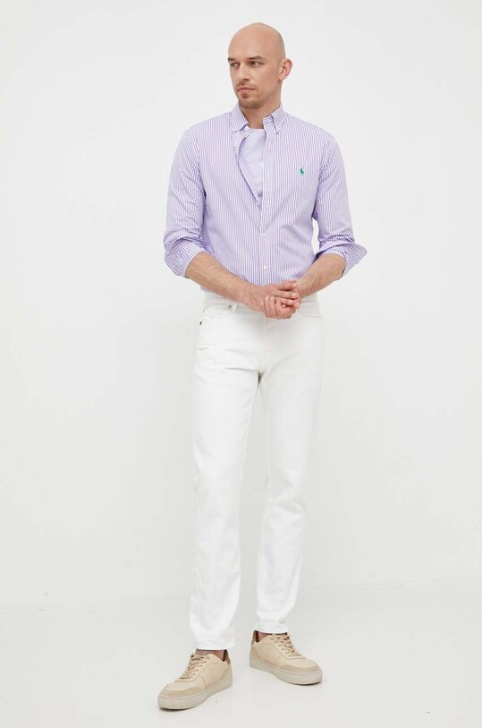 Polo Ralph Lauren koszula 710859881 fioletowy AW23