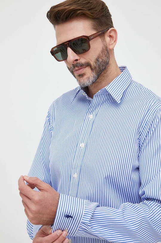 Bavlnená košeľa Polo Ralph Lauren 710909825 modrá