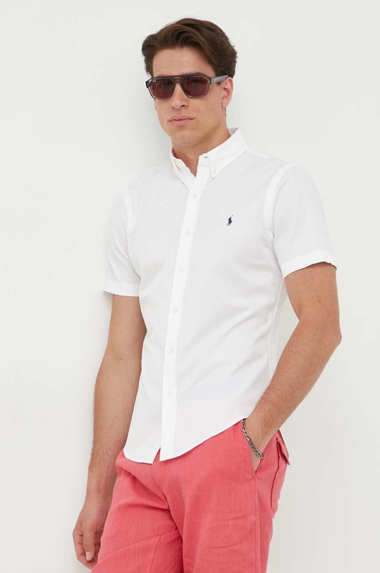 Polo Ralph Lauren koszula bawełniana bawełna biały 710914495