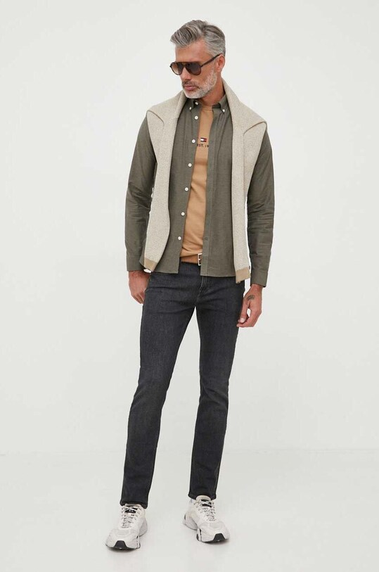 Lindbergh camasa 30.203174.ARMY.MIX verde AW23