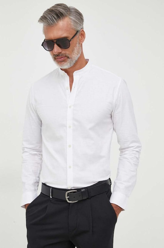 Lindbergh camasa lung alb 30.203174A.WHITE
