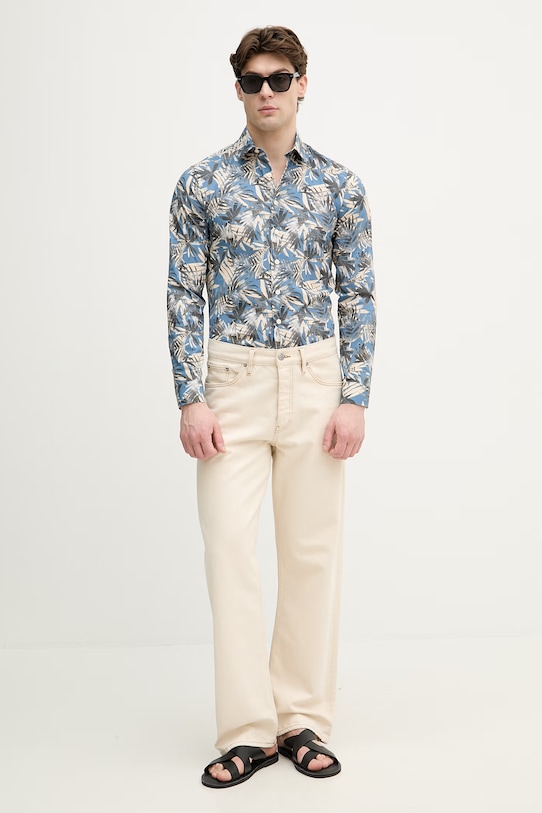 Lindbergh koszula 30.203488.BLUE niebieski AW24