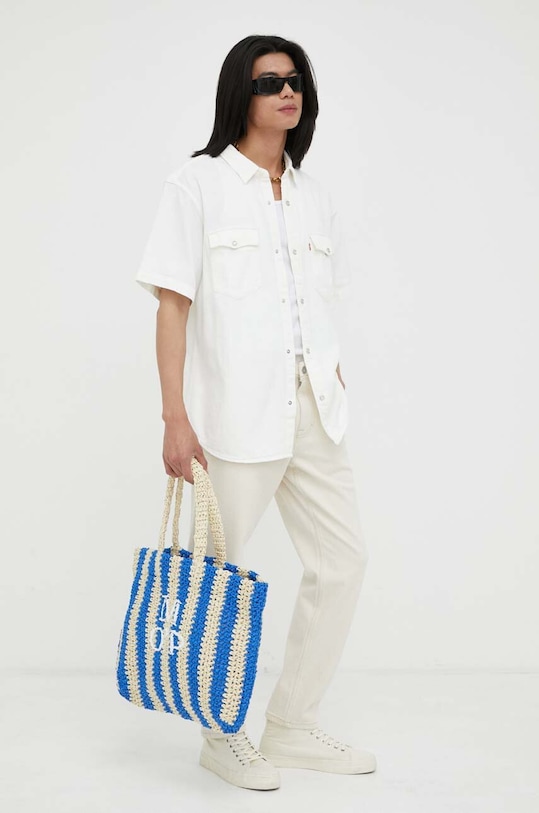 Levi's koszula bawełniana A5722.0004 beżowy AW23