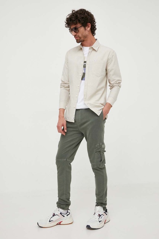 Îmbrăcăminte Pepe Jeans camasa din bumbac Chester PM308011.804 bej