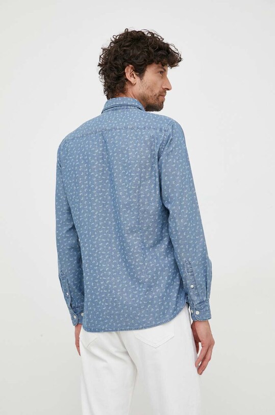 Odzież Pepe Jeans koszula bawełniana Crawston PM308016.562 niebieski