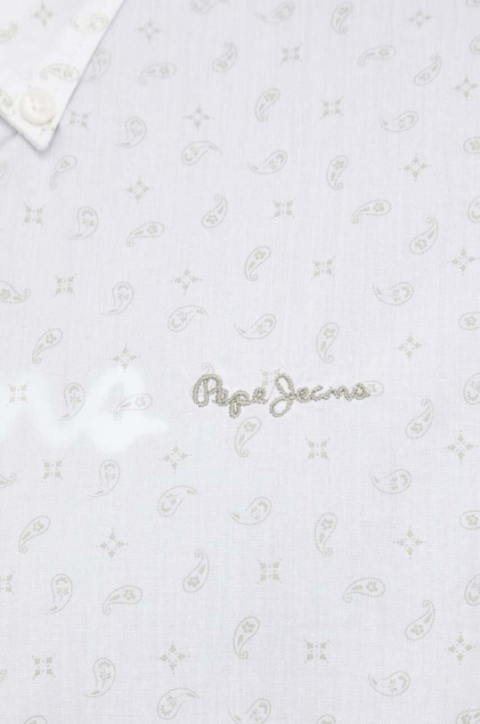 Pepe Jeans camasa din bumbac Cuxton PM308023.800 alb AW23