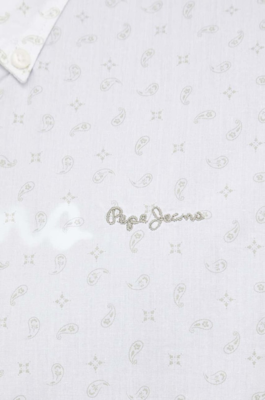 Хлопковая рубашка Pepe Jeans Cuxton PM308023.800 белый AW23