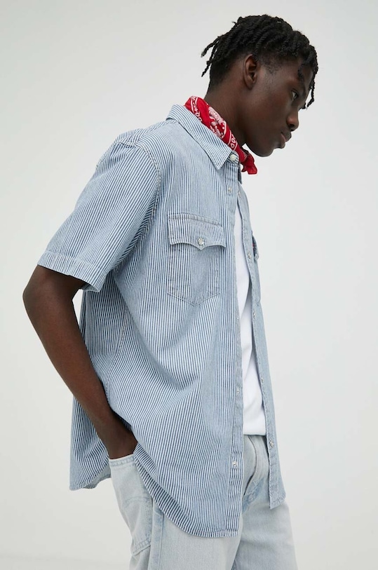 Levi's camasa din bumbac cu modele albastru A5722.0002