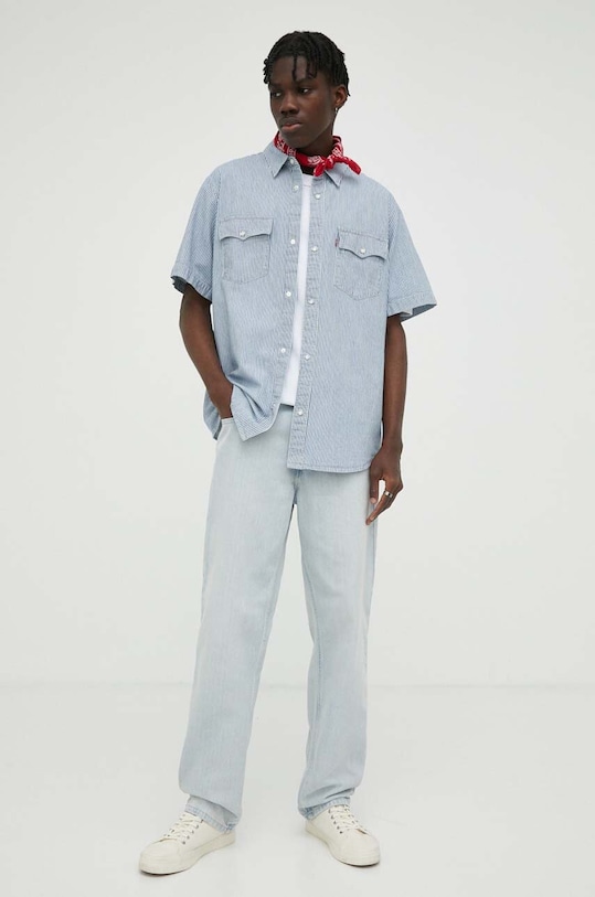 Levi's camasa din bumbac A5722.0002 albastru AW23