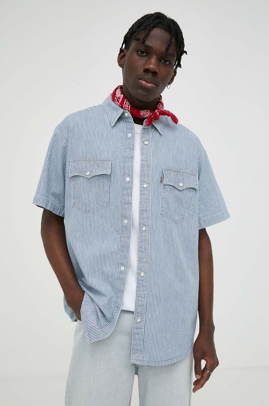 Levi's camasa din bumbac albastru A5722.0002