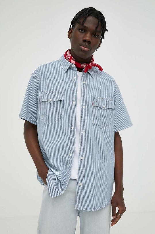 Levi's camasa din bumbac albastru A5722.0002