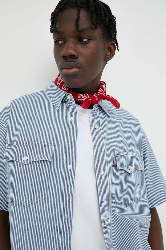 Levi's camasa din bumbac A5722.0002 albastru