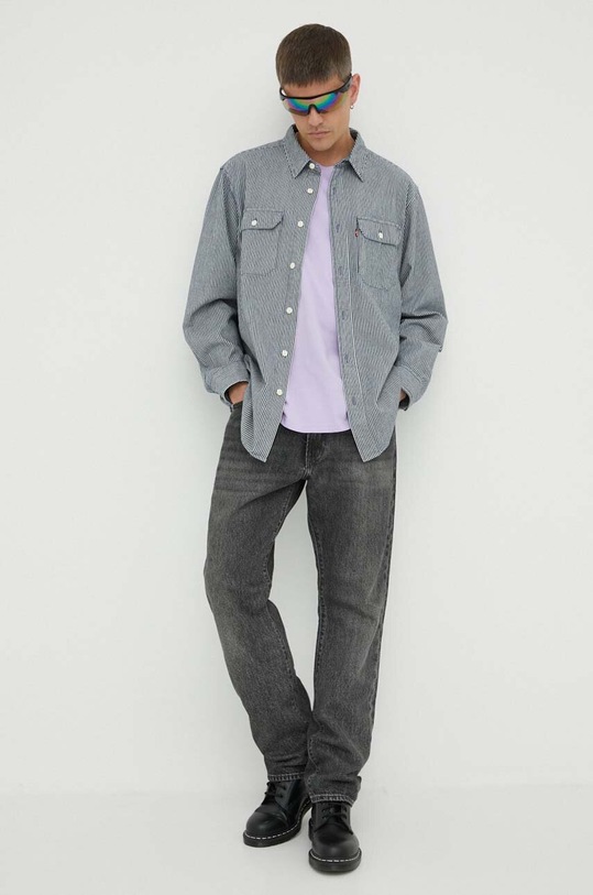 Ruházat Levi's pamut ing A5772.0000 sötétkék