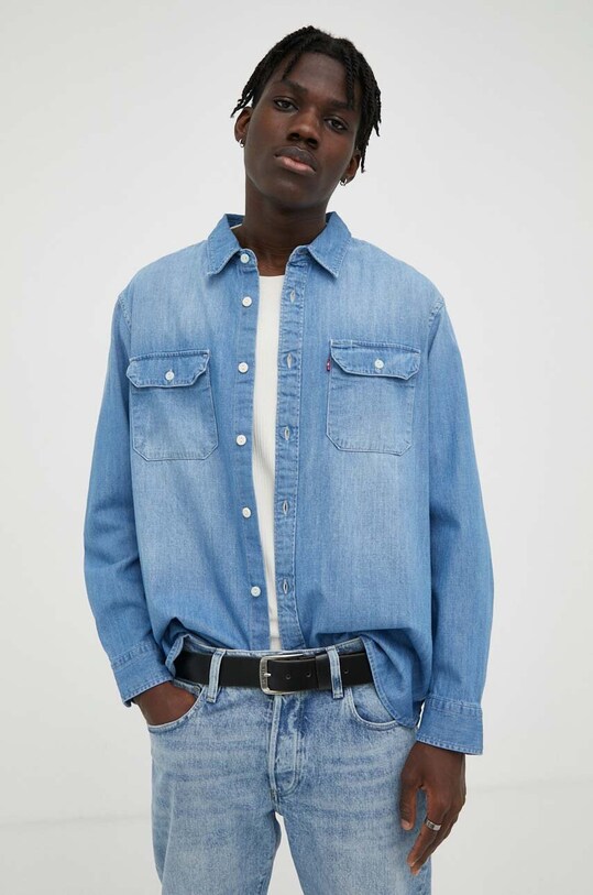 Levi's camasa jeans lung albastru 19573.0212