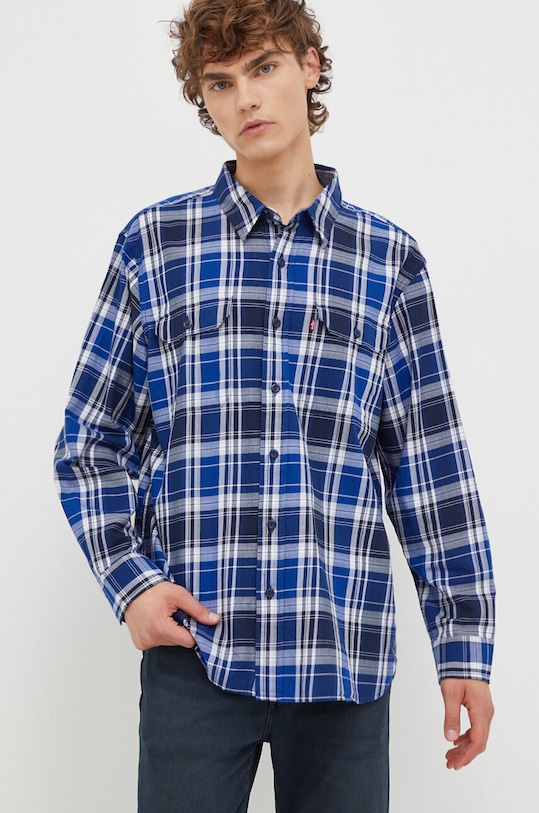 Levi's koszula bawełniana wzorzyste granatowy 19587.0256