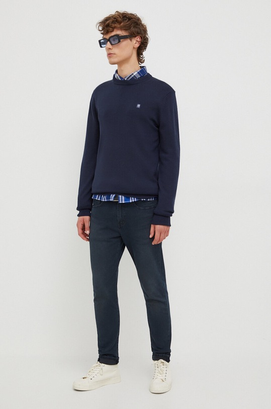 Levi's koszula bawełniana 19587.0256 granatowy AW23