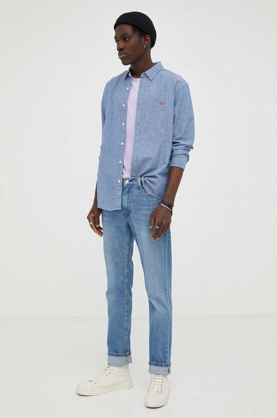 Îmbrăcăminte Levi's camasa din bumbac 86625.0017 albastru