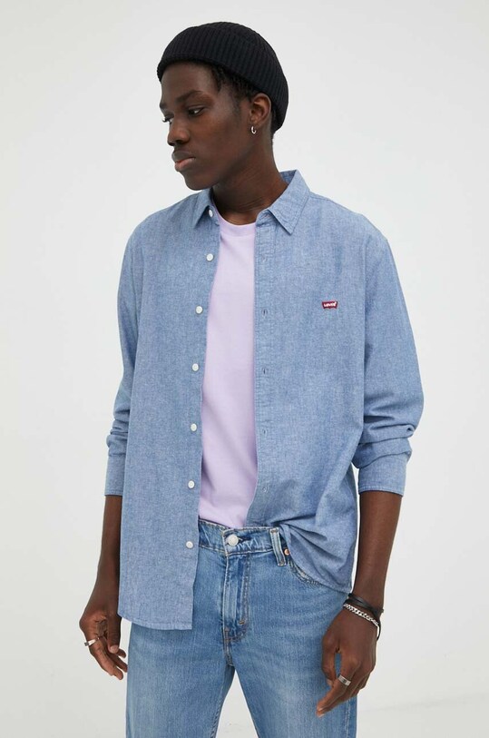 Bavlnená košeľa Levi's 86625.0017 modrá