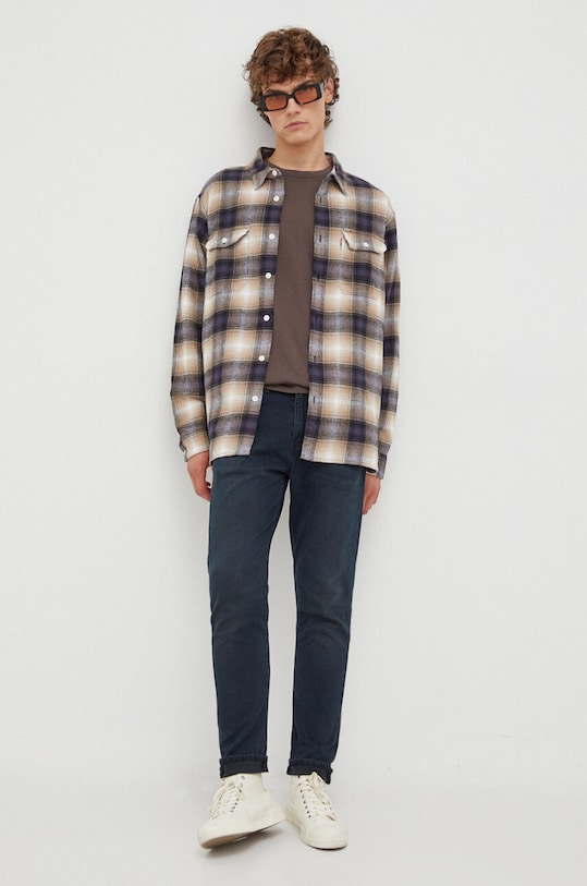 Βαμβακερό πουκάμισο Levi's 19573.0194 μπεζ AW23