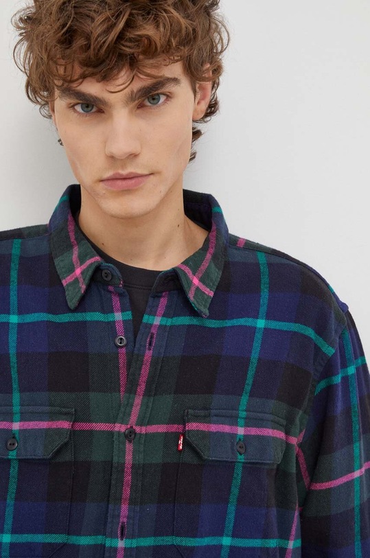 Βαμβακερό πουκάμισο Levi's σκούρο μπλε 19573.0201