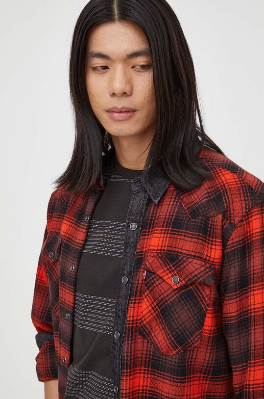 Levi's koszula bawełniana czerwony 85744.0053