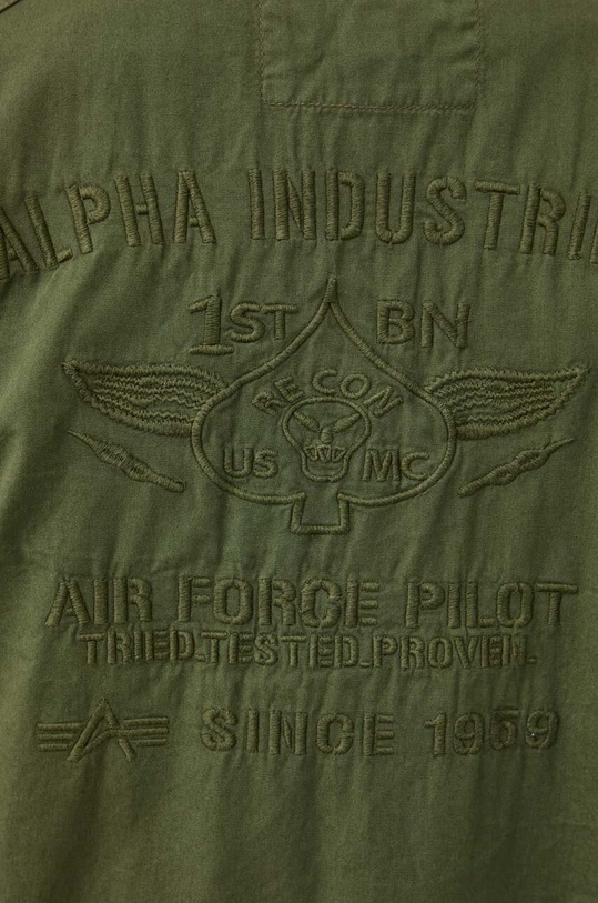 Bavlnená košeľa Alpha Industries 138422.142 zelená