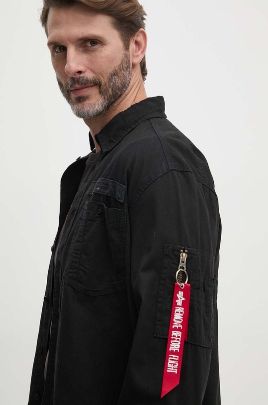 Бавовняна сорочка Alpha Industries чорний 138422.142