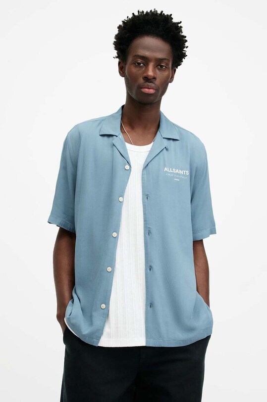 AllSaints camasa albastru MS209Y