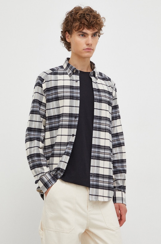 Βαμβακερό πουκάμισο Drykorn με ένα κουμπί μπεζ 47348.148023