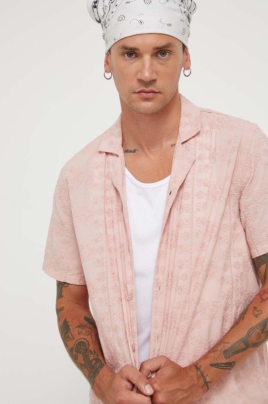 Hollister Co. koszula bawełniana różowy KI325.3108.600