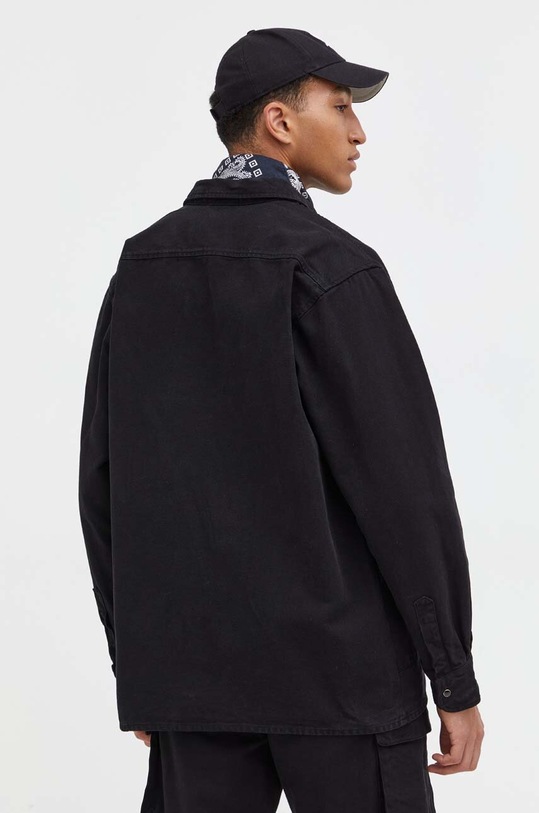 Odzież GCDS koszula bawełniana CC94M230539 czarny