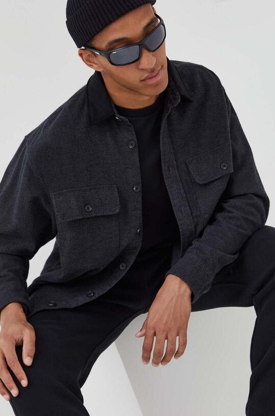 Pamučna košulja Abercrombie & Fitch KI125.3118.900 crna