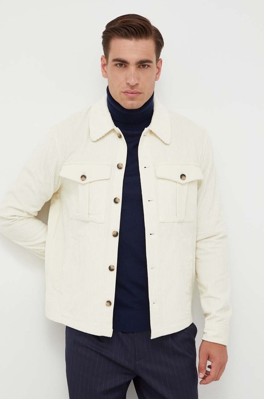 Manšestrová košile Michael Kors hladký béžová CF340619WH