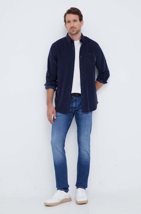 Πουκάμισο κοτλέ North Sails 664273 σκούρο μπλε AW23