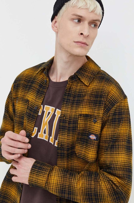 Dickies koszula bawełniana wzorzyste żółty DK0A4XGTF991
