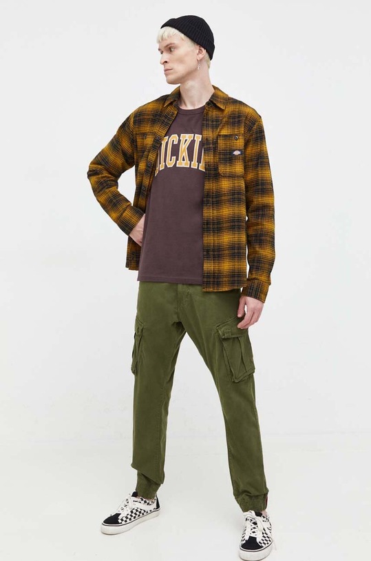 Dickies koszula bawełniana DK0A4XGTF991 żółty AW23