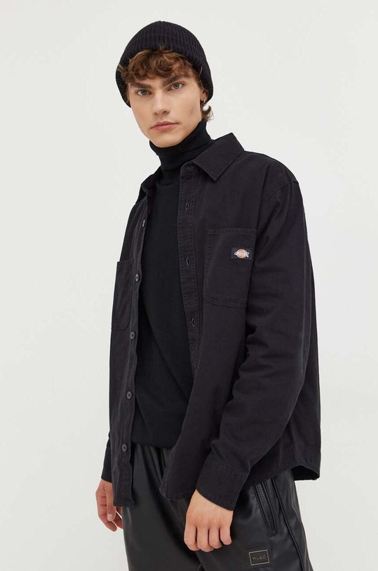 Dickies koszula bawełniana bawełna czarny DK0A4Y27C401