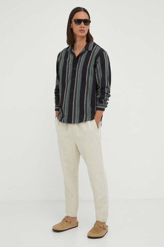Бавовняна сорочка Marc O'Polo DENIM 366090042120 чорний AW23