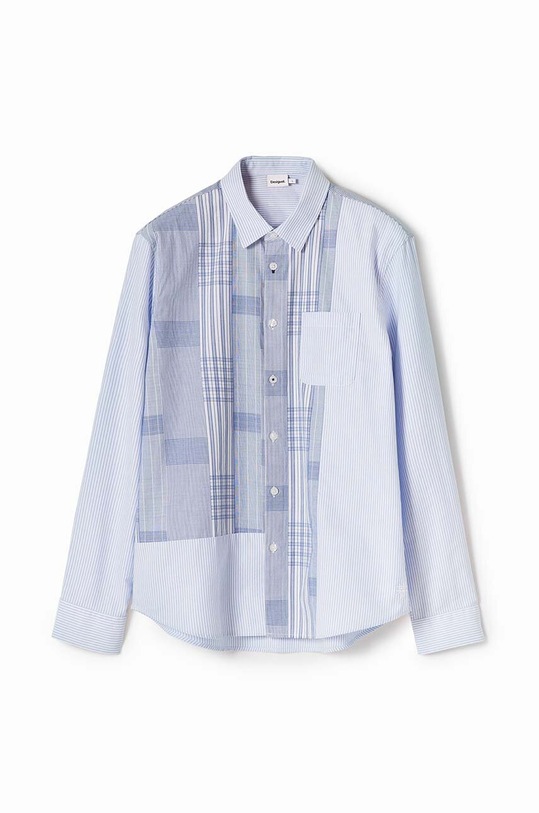 Pamučna košulja Desigual 23WMCW35 MAN WOVEN SHIRT LONG SLEEVE 23WMCW35 plava