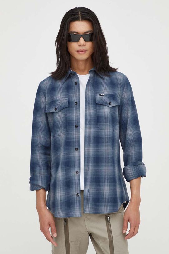 Bavlnená košeľa G-Star Raw slim tmavomodrá D20165.D412