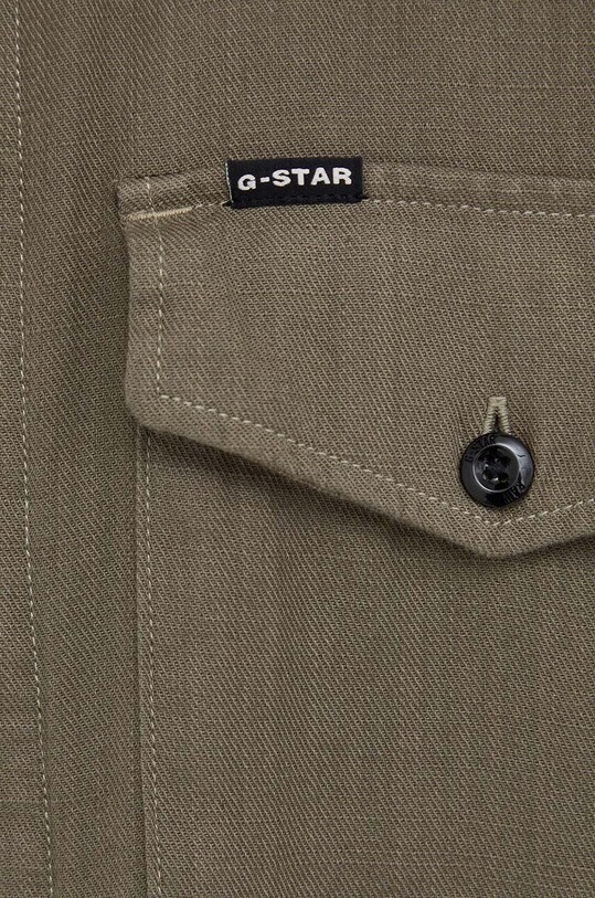 G-Star cămașă din bumbac D20165.D454 verde AW23
