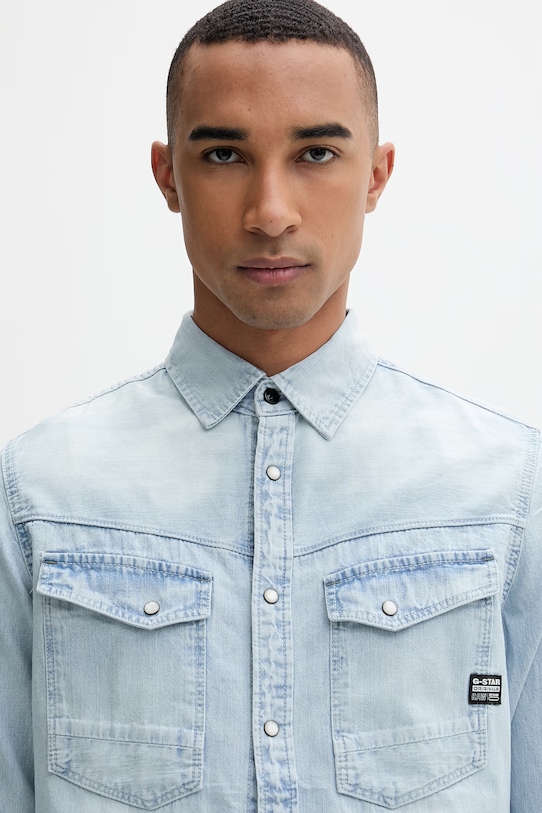 G-Star cămașă bărbătească din denim Dakota slim albastru D23616.D252