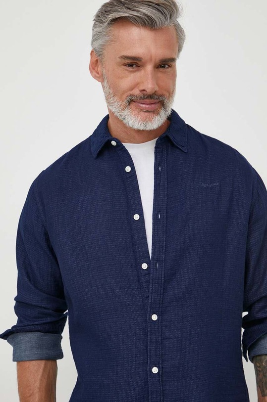 Pepe Jeans koszula bawełniana granatowy PM308191.594