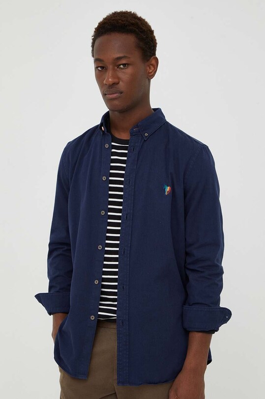Oblečenie Bavlnená košeľa PS Paul Smith M2R.708U.L21452 tmavomodrá