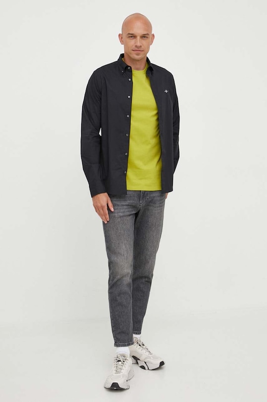 Odzież Gant koszula bawełniana 3000102 czarny