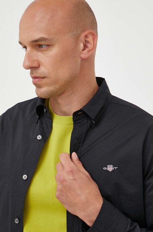 Хлопковая рубашка Gant 3000102 чёрный