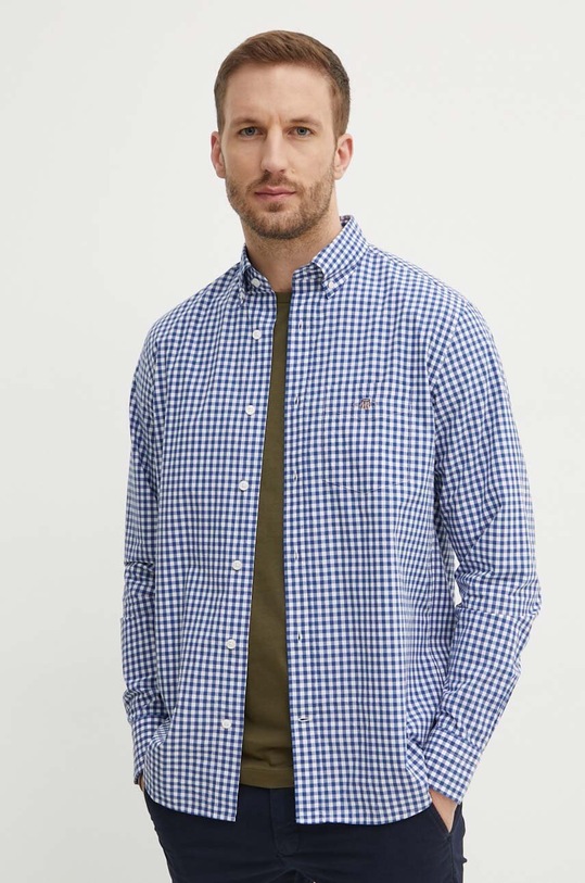 Gant camasa din bumbac cu modele albastru 3000120